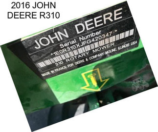 2016 JOHN DEERE R310