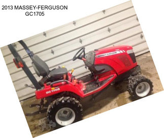 2013 MASSEY-FERGUSON GC1705