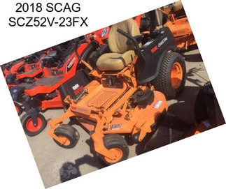 2018 SCAG SCZ52V-23FX