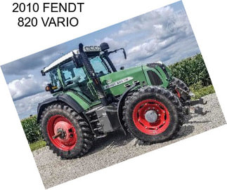 2010 FENDT 820 VARIO