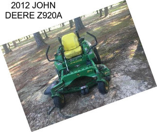 2012 JOHN DEERE Z920A