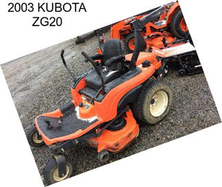 2003 KUBOTA ZG20