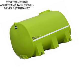 2018 TRANSTANK AQUATRANS TANK 13000L - 20 YEAR WARRANTY