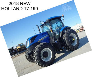 2018 NEW HOLLAND T7.190