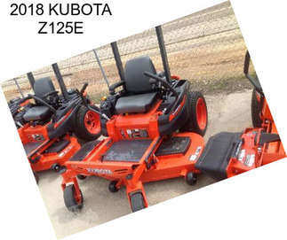 2018 KUBOTA Z125E