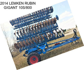 2014 LEMKEN RUBIN GIGANT 10S/800