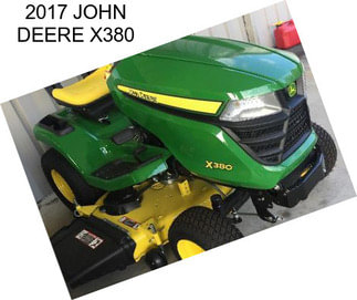 2017 JOHN DEERE X380