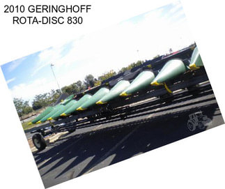 2010 GERINGHOFF ROTA-DISC 830