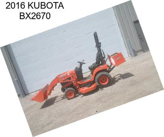 2016 KUBOTA BX2670