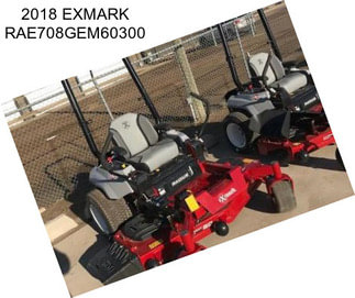 2018 EXMARK RAE708GEM60300