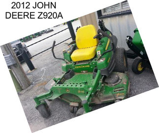 2012 JOHN DEERE Z920A