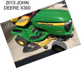 2013 JOHN DEERE X300