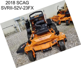 2018 SCAG SVRII-52V-23FX