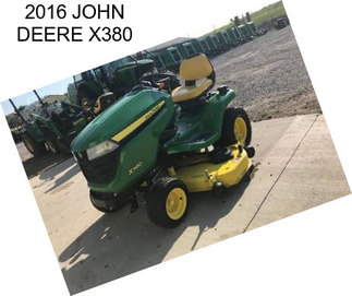 2016 JOHN DEERE X380