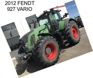 2012 FENDT 927 VARIO