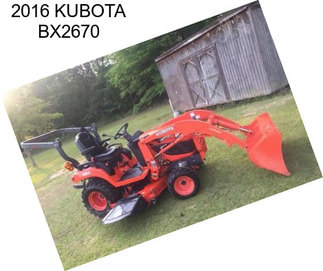 2016 KUBOTA BX2670