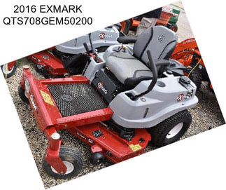 2016 EXMARK QTS708GEM50200