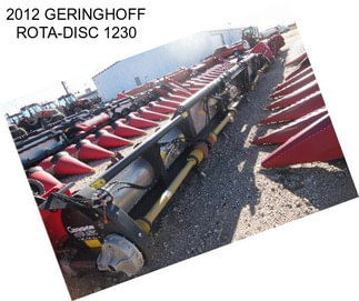 2012 GERINGHOFF ROTA-DISC 1230