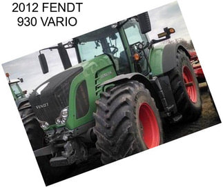 2012 FENDT 930 VARIO