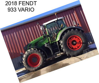 2018 FENDT 933 VARIO