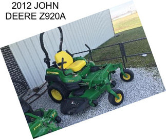 2012 JOHN DEERE Z920A