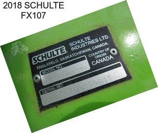 2018 SCHULTE FX107