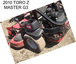 2010 TORO Z MASTER G3