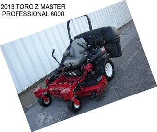 2013 TORO Z MASTER PROFESSIONAL 6000