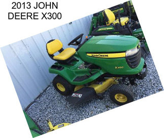 2013 JOHN DEERE X300