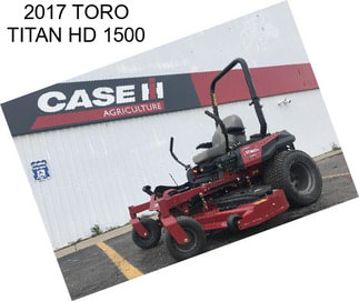 2017 TORO TITAN HD 1500