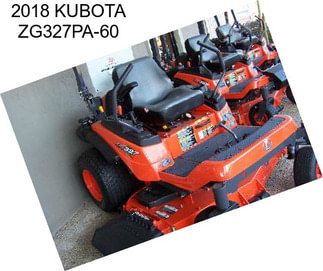 2018 KUBOTA ZG327PA-60