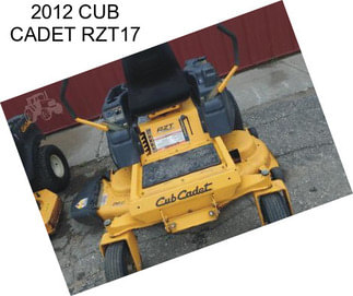 2012 CUB CADET RZT17