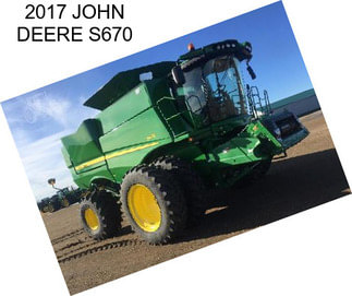 2017 JOHN DEERE S670