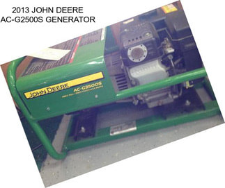 2013 JOHN DEERE AC-G2500S GENERATOR