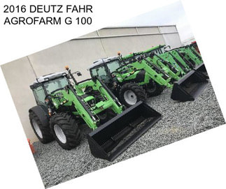 2016 DEUTZ FAHR AGROFARM G 100