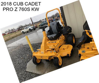 2018 CUB CADET PRO Z 760S KW