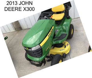 2013 JOHN DEERE X300