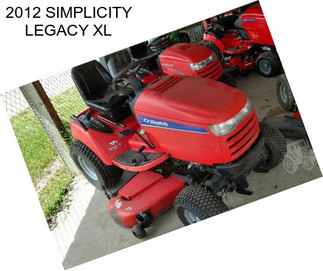 2012 SIMPLICITY LEGACY XL