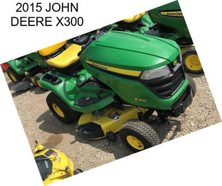 2015 JOHN DEERE X300