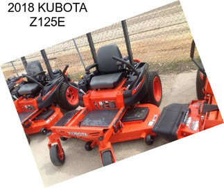 2018 KUBOTA Z125E