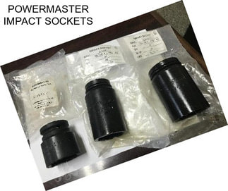 POWERMASTER IMPACT SOCKETS