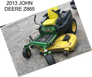 2013 JOHN DEERE Z665