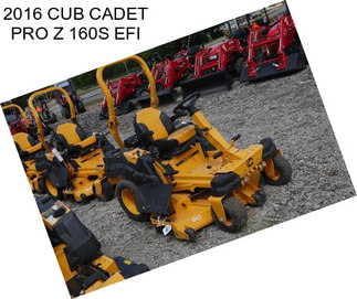 2016 CUB CADET PRO Z 160S EFI