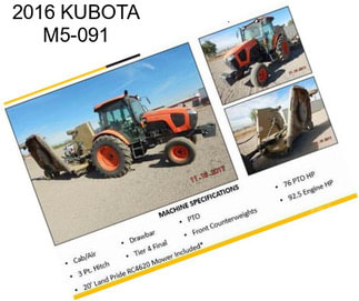 2016 KUBOTA M5-091