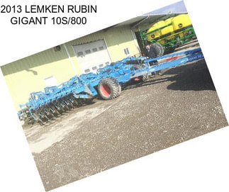 2013 LEMKEN RUBIN GIGANT 10S/800