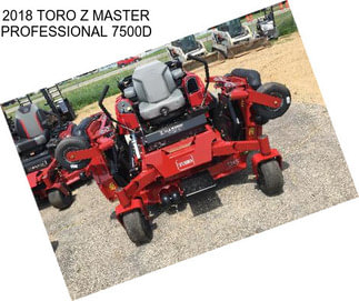 2018 TORO Z MASTER PROFESSIONAL 7500D