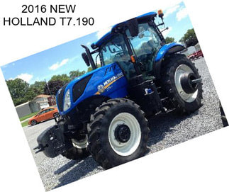 2016 NEW HOLLAND T7.190