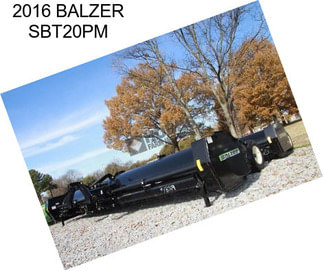2016 BALZER SBT20PM