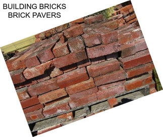 BUILDING BRICKS BRICK PAVERS