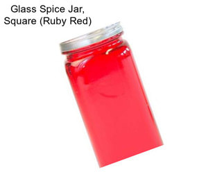 Glass Spice Jar, Square (Ruby Red)